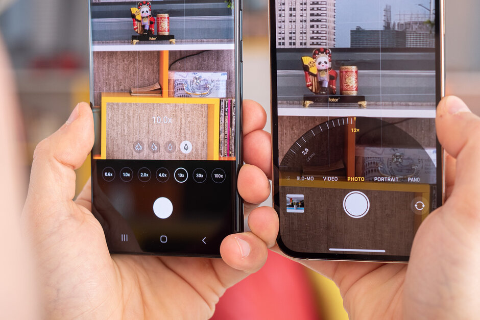 Samsung Galaxy S21 Ultra contre iPhone 12 Pro Max