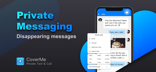 Messagerie texte privée CoverMe